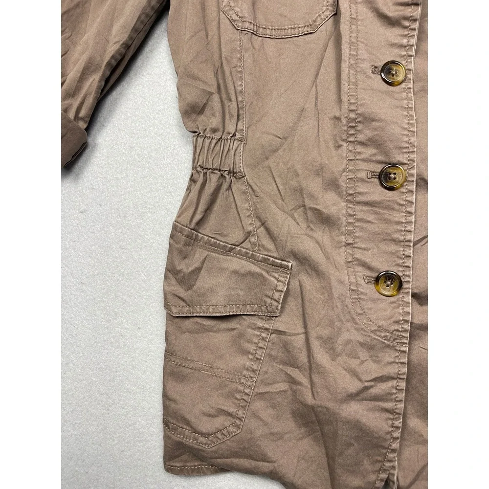 Calvin Klein Jeans Utility Field Jacket Cotton Brown Small Womens